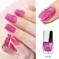 7ml holographic pink glitter nail polish with a shimmering laser finish model LS-03 - Rose Purple Holographic (LS03)