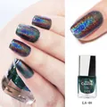 Professional 7ml holographic laser glitter nail polish in shade LS-08 for salon results - Dark Green Holographic (LS08)