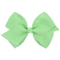 Lovely mint green grosgrain ribbon bow hair clip for girls, classic handmade hair accessory - Mint Green (530)