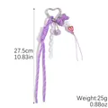 Süßer lila Perlen-Schlüsselanhänger mit Schleife und Erdbeeranhänger für Taschen - Taro-Lila Süßer Anhänger (K2508-29)