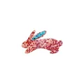 Barrette à cheveux lapin à paillettes accessoire de Pâques pour enfants filles - Lapin Courant Rose et Bleu (MC6781)