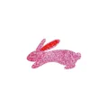 Pince à cheveux lapin rose pailleté pour enfants, accessoire de fête de Pâques - Lapin Courant Rose et Rouge (MC6780)