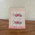 Cute white lace hair clips featuring 'Bear' text and paw design for baby girls - Set of 4 / Round Style