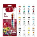 Professional 12-color oil paint set with 12ml tubes for artists and hobbyists - 12ml / Oil Paint / 12-Color Set