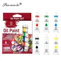 Professional 6-color oil paint set with 12ml tubes for artistic painting and sketching - 12ml / Oil Paint / 6-Color Pack