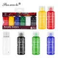 Professional acrylic paint set with 6 vibrant 60ml colors for canvas and fabric painting - 60ml / Acrylic Paint / 6-Color Pack