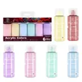 Macaron color acrylic paint set with six 60ml bottles for professional DIY art crafts - 60ml / Macaron Acrylic Paint / 6-Color Pack
