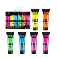 Set of 6 vibrant fluorescent acrylic paint tubes 30ml for art craft and painting - 30ml / Fluorescent Acrylic Paint / 6-Color Pack
