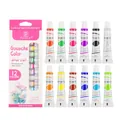Professional 12-color gouache paint set in 9ml tubes for fine arts and crafts - 9ml / Gouache Paint / 12-Color Set