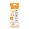 Set of 12 vibrant fabric color paints in 9ml tubes for textile painting and DIY crafts - 9ml / Textile Pigment / 12-Color Set