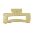 Large 10.5cm matte pale yellow rectangular hair claw clip made of durable PS plastic material - Bulk Packaging / #21 Glossy Jelly Fresh Green