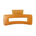 Classic matte amber 10.5cm rectangular hair claw clip for women's daily styling - Bulk Packaging / #22 Glossy Jelly Yellow