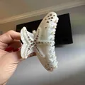 Pince à cheveux étoile de mer blanche élégante avec strass pour le look de plage - Blanc