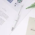 Bolígrafo blanco para cuentas con varilla metálica para proyectos de artesanía DIY - Blanco perla