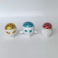 Lot de jouets à presser Halloween alien et tête de mort avec gel pailleté anti-stress - Crâne à Presser