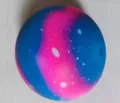 Pallina antistress motivo galassia con gradiente rosa e blu per bambini e adulti - Palla Cielo Stellato