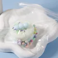 Handmade super soft water-feel silicone piggy milk cake squishy stress relief toy - Blue Soy Milk Squishy