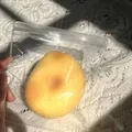 Realistic potato-shaped silicone squishy toy in a clear plastic bag for stress relief. - Fluid Potato (PVC Bag)