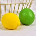 Realistic yellow lemon and green lime silicone squishy toys for stress relief, super soft - Fluid Green Lemon Soft Touch