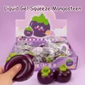 Handheld squishy purple mangosteen stress relief toy made of soft silicone material - Fluid Mangosteen Very Cute