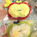 Two cute fruit-shaped silicone squishy stress relief toys in red and green apple styles - Green Apple Stress Relief