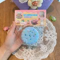 Blue silicone donut decompression squeeze toy for effective stress relief - Emoji Sandwich Cookie Squishy (Blue)