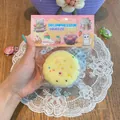 Handmade soft silicone cake squeeze decompression toy with colorful sprinkles - Emoji Sandwich Cookie Squishy (Yellow)