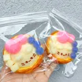 Jouet de décompression en silicone souple en forme de petit pain cochon fait main - Tarte à l'œuf Chat