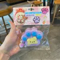 Purple cat paw silicone squeeze toy for stress relief in decorative packaging - Purple Pochacco-Cat Paw