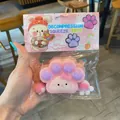 Cute pink and purple silicone paw squishy toy for stress relief in clear packaging - Pink Animal-Cat Paw