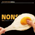Silicone fried egg pinch toy stress relief toy for sensory play and squeezing - Simulation Fried Egg Squishy