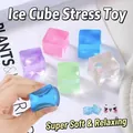 Translucent silicone ice cube squishy stress relief toys in multiple bright colors - Ice Cube Squishy