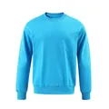 Sudadera premium azul brillante de 380g con forro polar pesado para otoño invierno - S / Azul lago