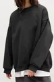 Sweat-shirt oversize gris anthracite à col rond pour femme style automne hiver - S / gris foncé