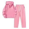 Pink heavy weight half-zip hoodie and sweatpants two-piece tracksuit set - 3XL / Activewear / Pink