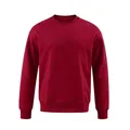 Sudadera granate clásica de cuello redondo con puños acanalados para invierno - S / Rojo