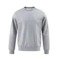 Classic heather grey 380g functional crewneck sweatshirt with ribbed cuffs and hem - S / Heather Grey