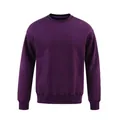 Classic deep purple crewneck sweatshirt in a comfortable 380g fleece oversized fit - S / Deep purple