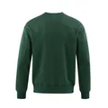 Back view of a functional 380g dark green crewneck fleece sweatshirt for men and women - S / Dark Green