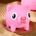 Adorable pink pig stress relief squishy toy featuring a funny tongue-out design for fun. - 10.3x9x9cm / Pink Pig