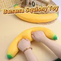 Large jumbo banana squishy stress relief toy for sensory play and soft squeezing - Large Banana