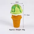 Modelo realista de helado de menta artificial de PU para exhibición y fotografía - Verde