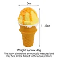 Modelo realista de cono de helado artificial de PU para escaparate y accesorios de fotos - Amarillo