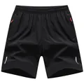 Pantaloncini sportivi neri da uomo a asciugatura rapida con tasche con zip - 3XL / Pantaloni e gonne / Nero