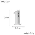 Number 1 stainless steel pendant charm with dimensions 0.6cm and weight 0.2g - Number 1 Silver (PJ00312A1)