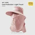 Chapeau de soleil rose avec protection intégrale du visage UPF50+ pour vélo et voyage - Ajustable (54-60cm) / Rose Pamplemousse