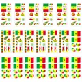 Waterproof Senegal flag temporary tattoos for soccer fans and world cup football party decoration - Senegal / 12x6cm