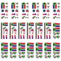 South African national flag temporary tattoos for 2026 soccer world cup fan parties - South Africa / 12x6cm