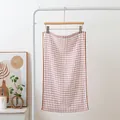 Soft brown and white checkered knitted cotton tea towel for home kitchen and dining use - Khaki