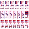 Detail of Croatia World Cup flag temporary tattoo stickers for football fans and parties - Croatia / 12x6cm